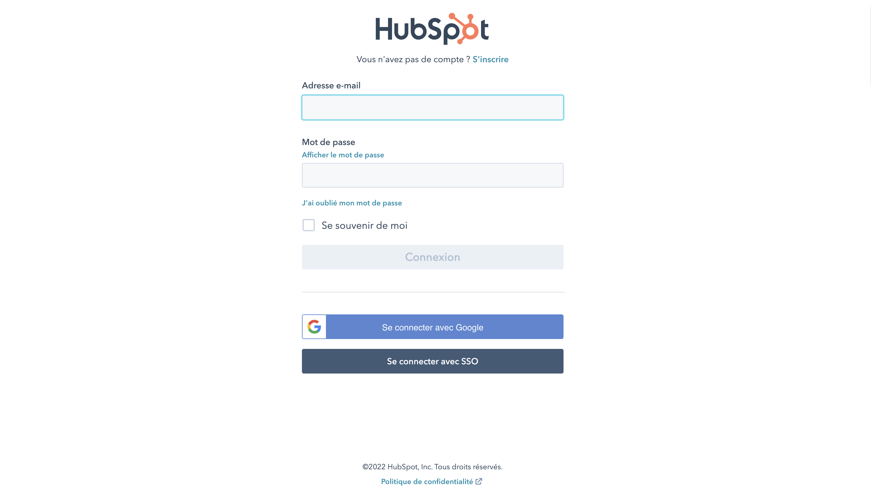 Login HubSpot